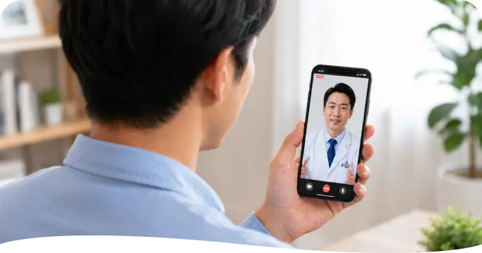 オンライン診療を行う医師